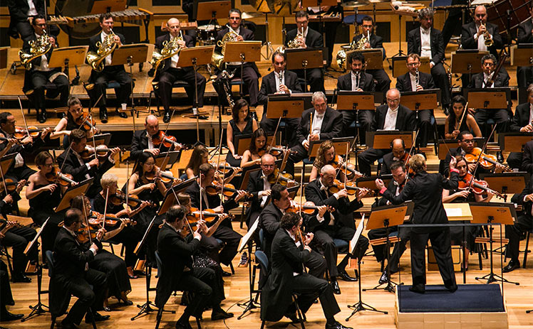 Imagem da Orquestra de São Paulo.